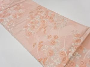 リサイクル　光悦垣に秋草模様織出し袋帯